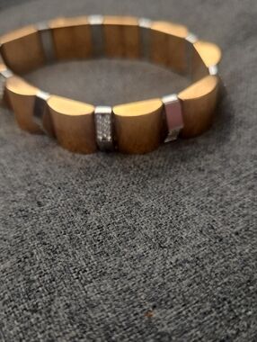 Fossil Stretch Bracelet with Silver Accents